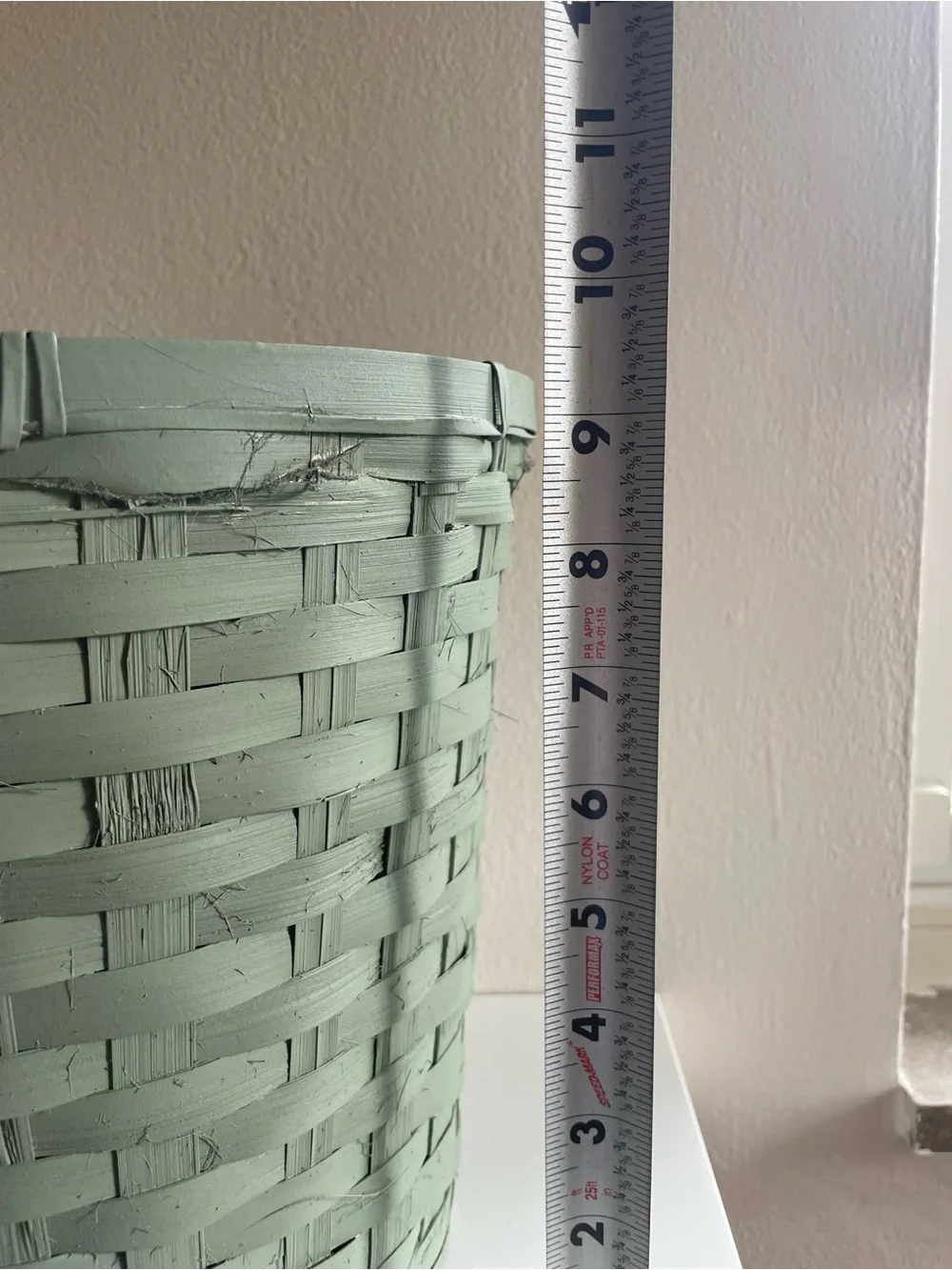 Green Woven Wicker Basket